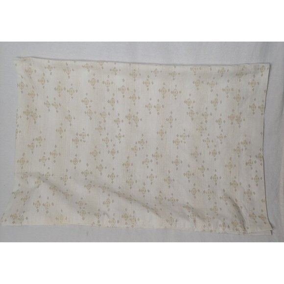 Vintage Pillowcases Pair Standard Size Tan Brown Geometric Southwest Natural EUC - Picture 2 of 6